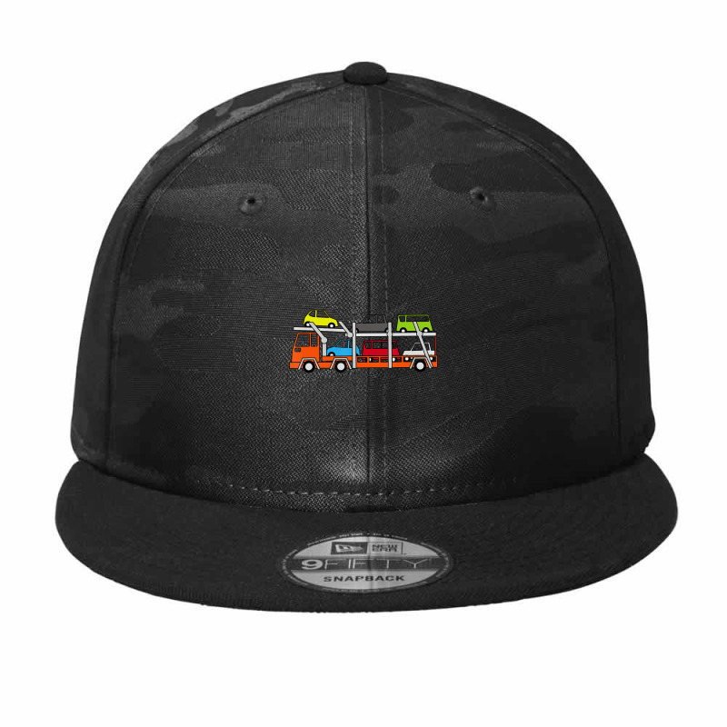 Car Carrier Trailer Camo Snapback by cm-arts | Artistshot