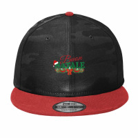 Italian Christmas Design Tanti Auguri Buon Natale Raglan Baseball Tee Camo Snapback | Artistshot