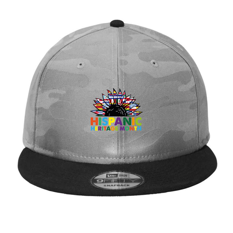 National Hispanic Heritage Month Sunflower All Countries Camo Snapback by cm-arts | Artistshot