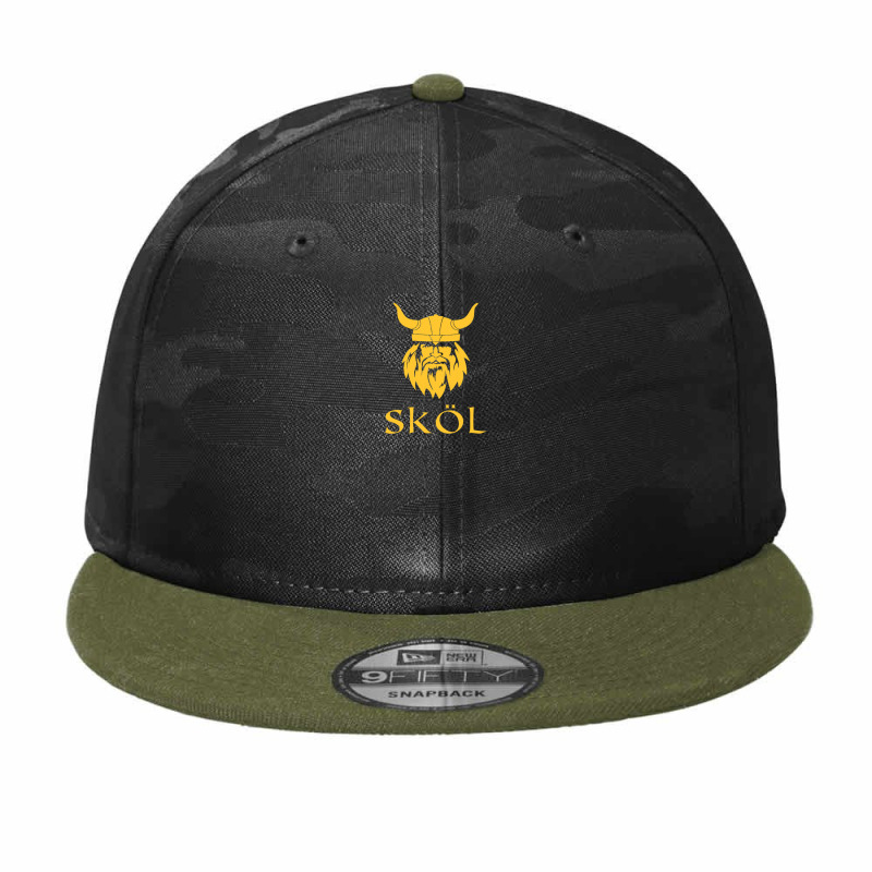 Skol Viking Fan Merchandise Purple Minnesota Adults Kids Camo Snapback | Artistshot