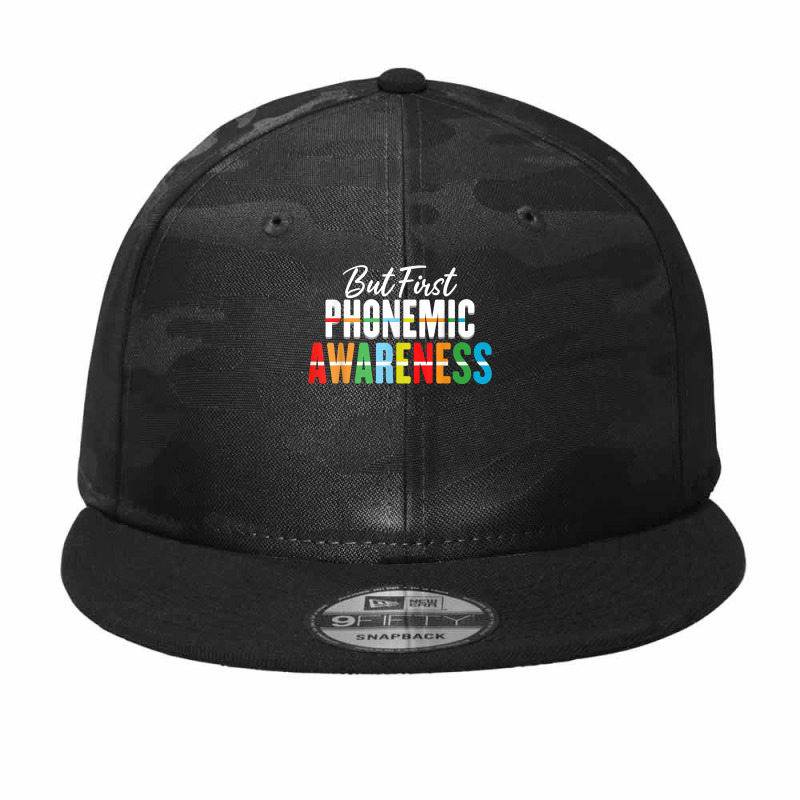 Funny But First Phonemic Awareness T Shirt Camo Snapback by cm-arts | Artistshot