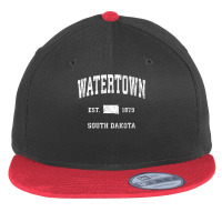 Watertown South Dakota Sd Vintage Athletic Sports Design T Shirt Flat Bill Snapback Cap | Artistshot