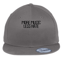 Womens More Music Less Hate Funny Sarcastic Novelty Minimal T Shirt Flat Bill Snapback Cap | Artistshot