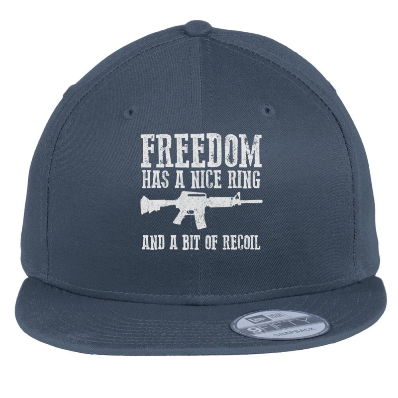 Awesome Freedom Has A Nice Ring And A Bit Of Recoil Sweatshirt Flat Bill Snapback Cap by cm-arts | Artistshot