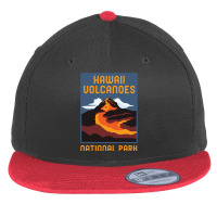 Hawaii Volcanoes National Park Big Island Retro Graphic Pullover Hoodi Flat Bill Snapback Cap | Artistshot