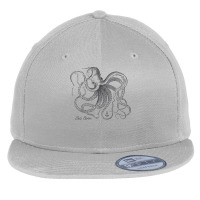 Vintage Black Octopus Marine Biologist Ocean Sea Life 5 Flat Bill Snapback Cap | Artistshot