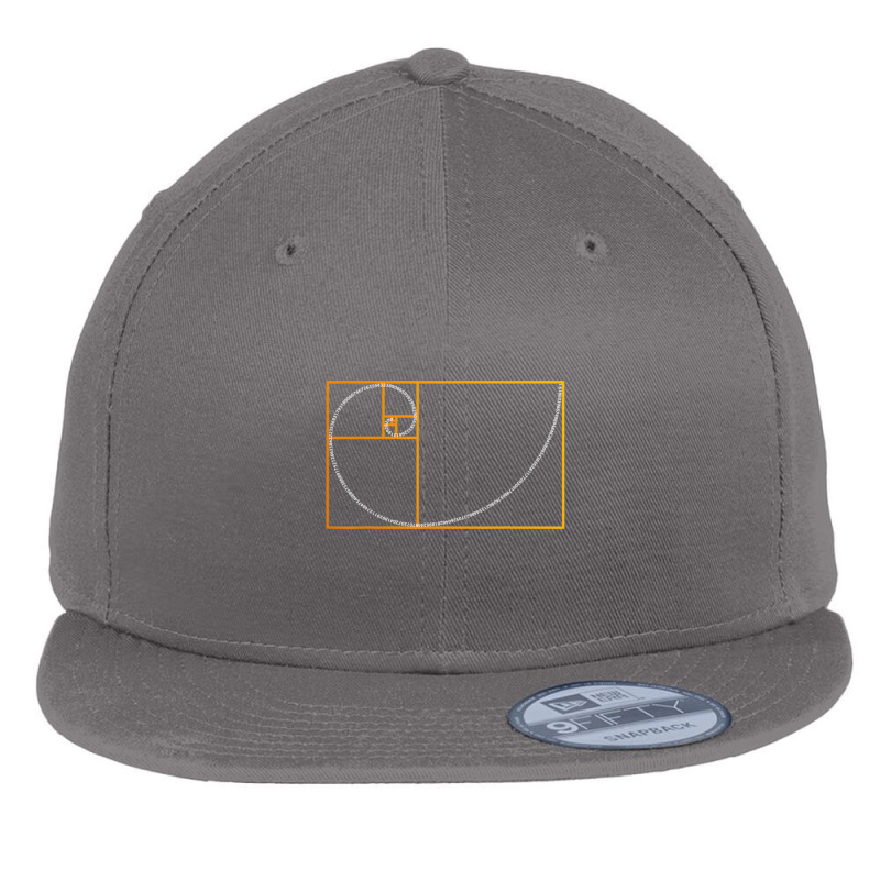 Golden Ratio Fibonacci Spiral Arc Perfect Geometry Flat Bill Snapback Cap by cm-arts | Artistshot