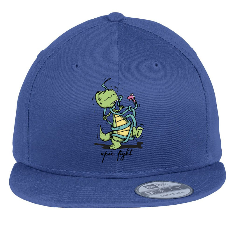 Dinosaur's Epic Fight Flat Bill Snapback Cap by Kenruhaea79 | Artistshot