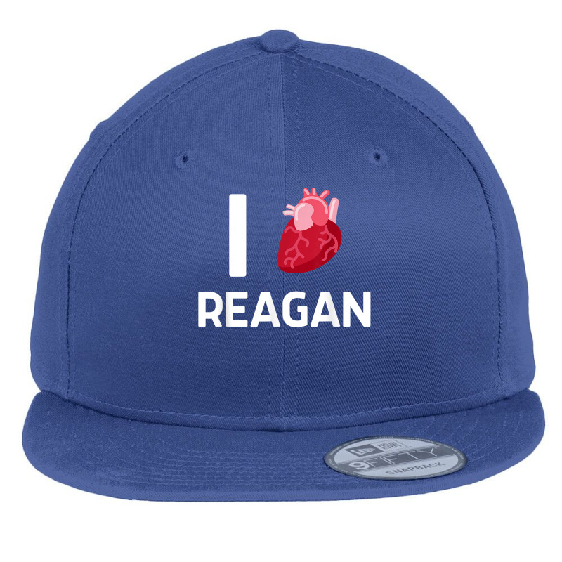 I Love Reagan Girlfriend Human Heart Cute Birthday Family T Shirt Flat Bill Snapback Cap by leiseyxlmorit | Artistshot