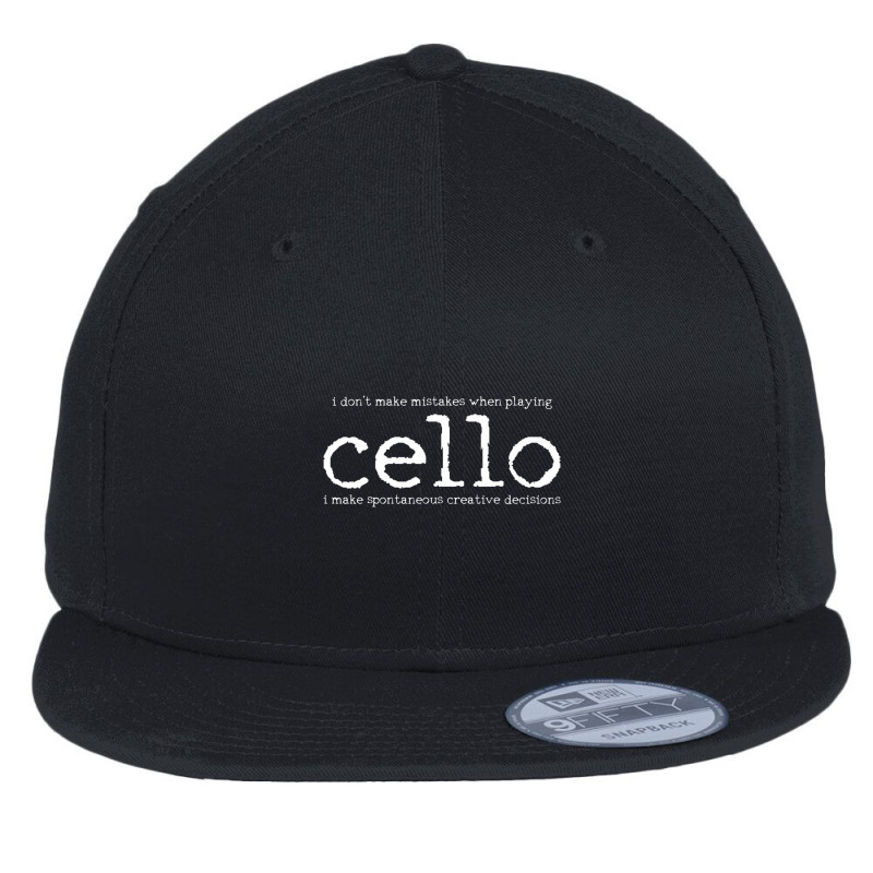 Cello Player Cellist Flat Bill Snapback Cap | Artistshot