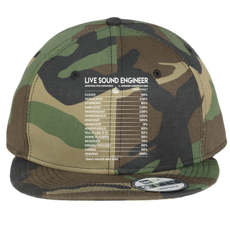 Live Sound Engineer T Shirt - Live Sound Engineer Factors Daily Gift I Flat Bill Snapback Cap by Kuwannin528 | Artistshot