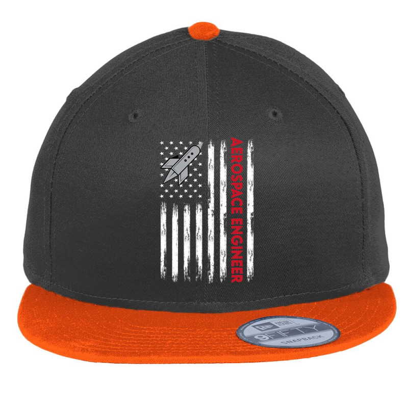 Aerospace Engineer Usa Flag Flat Bill Snapback Cap by cm-arts | Artistshot