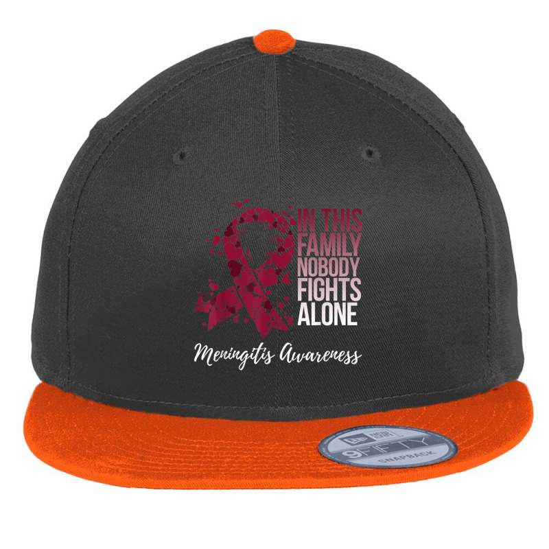 Family Support Meningitis Awareness T Shirt Flat Bill Snapback Cap by cm-arts | Artistshot