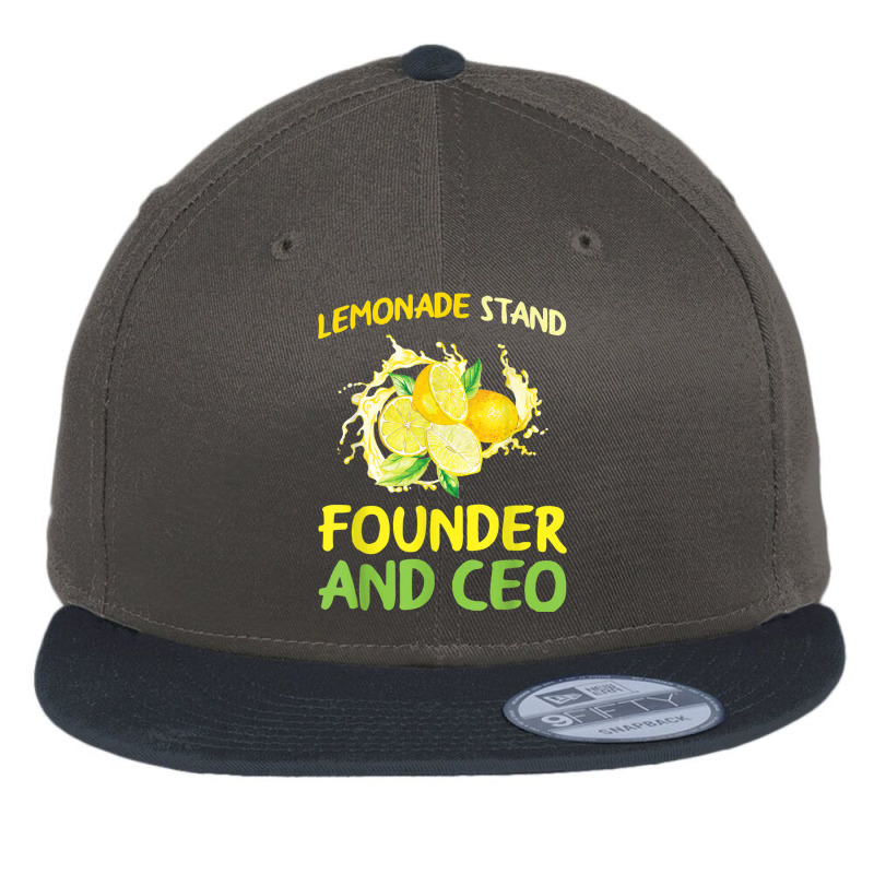 Lemonade Stand Founder And Ceo Lemon Juice Boss T Shirt Flat Bill Snapback Cap | Artistshot