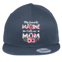 Womens My Favorite Marine Calls Me Mom Shirt Marine Military T Shirt Flat Bill Snapback Cap | Artistshot