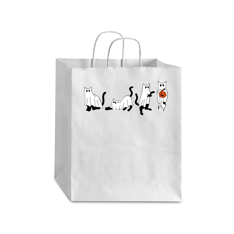 Black Cats And Pumpkin Halloween Cat Lovers Costume Ghost Debie Paper Bag - 10 X 5 X 13 | Artistshot