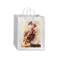 Hot Trend Cowgirl  Rides Galloping Horse Debie Paper Bag - 10 X 5 X 13 | Artistshot