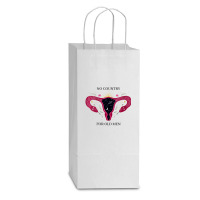 Womens No Country For Old Men Uterus Vagina Feminist Women Rights V-ne Double Wine Paper Bag - 6 1/2 X 3 1/2 X 12 3/8 | Artistshot