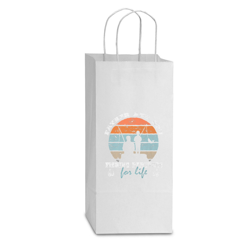 Father And Son Fishing Partners For Life Dad Son Fishing Premium Double Wine Paper Bag - 6 1/2 X 3 1/2 X 12 3/8 | Artistshot