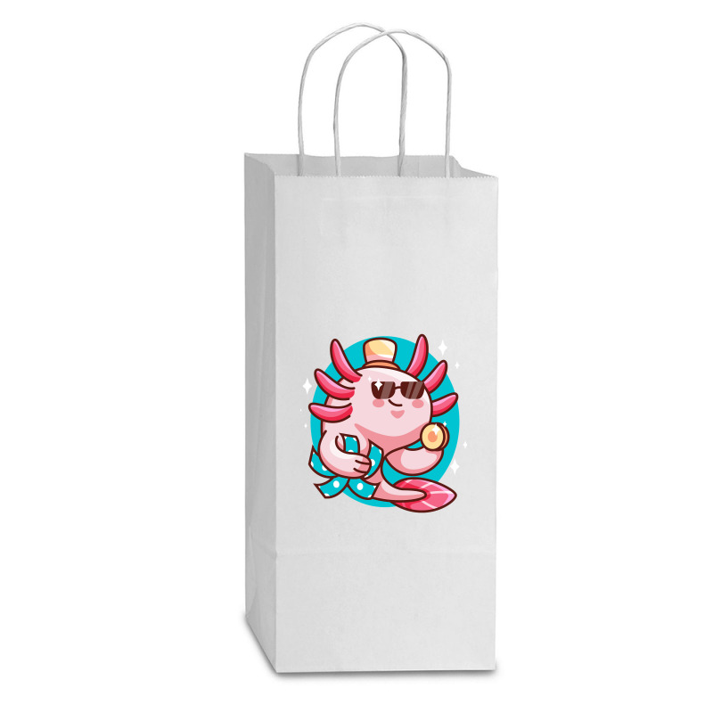 Axolotl Axolotl Fish Axolotl Pun Axolotl Lover Funny Axolotl Cute Axol Double Wine Paper Bag - 6 1/2 X 3 1/2 X 12 3/8 | Artistshot