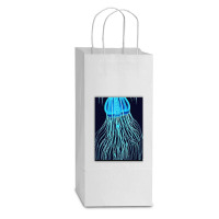 Jellyfish Artwork Sea Double Wine Paper Bag - 6 1/2 X 3 1/2 X 12 3/8 | Artistshot