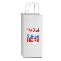 Father's Day Dad Father Double Wine Paper Bag - 6 1/2 X 3 1/2 X 12 3/8 | Artistshot