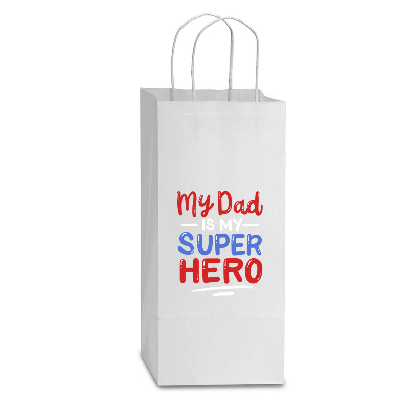 Father's Day Dad Father Double Wine Paper Bag - 6 1/2 X 3 1/2 X 12 3/8 | Artistshot