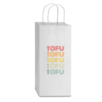 Tofu Foodie Vegetarian Retro Style World Vegan Day Tank Top Double Wine Paper Bag - 6 1/2 X 3 1/2 X 12 3/8 | Artistshot