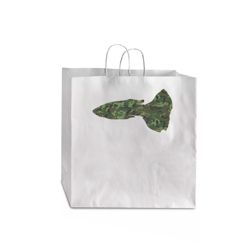 Military Guppy Camo Print Us Rainbow Fish Veteran Men Jumbo Paper Bag - 18 X 7 X 18 3/4 | Artistshot