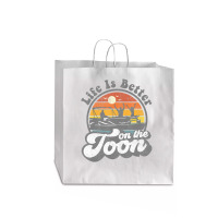 Life Is Better On The Toon Pontoon Boat Boating Jumbo Paper Bag - 18 X 7 X 18 3/4 | Artistshot