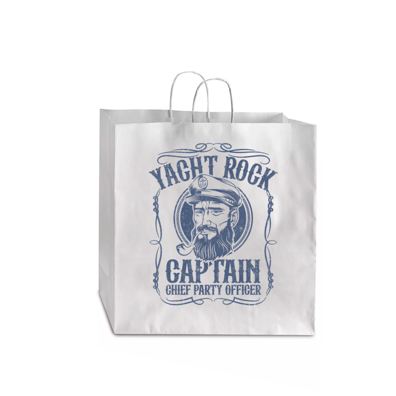 Yacht Rock Captain Pontoon Boat Party Music Boating Jumbo Paper Bag - 18 X 7 X 18 3/4 | Artistshot