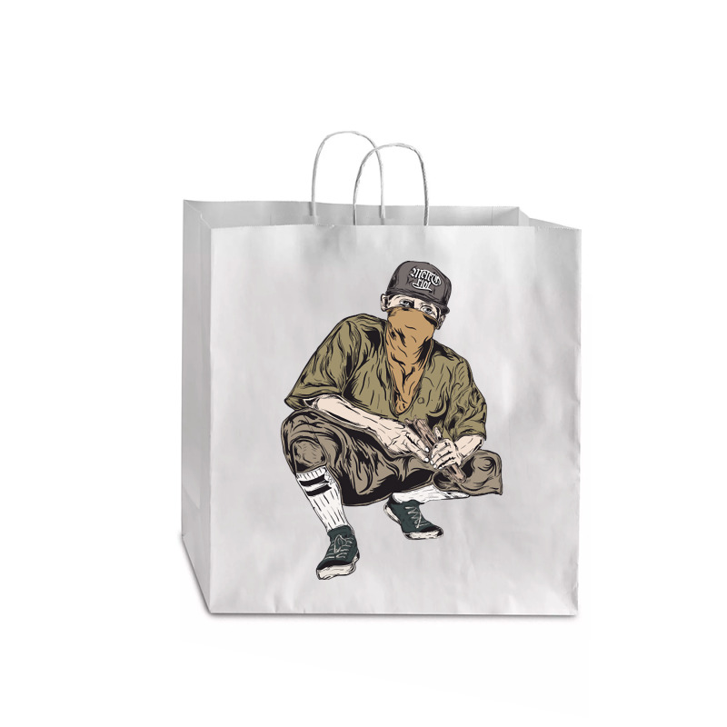 Vintage Gangster Vintage Illustration Jumbo Paper Bag - 18 X 7 X 18 3/4 | Artistshot