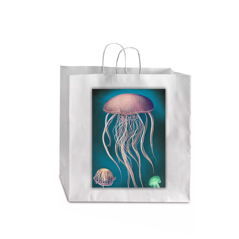 Jellyfish Artwork Beach Jumbo Paper Bag - 18 X 7 X 18 3/4 | Artistshot