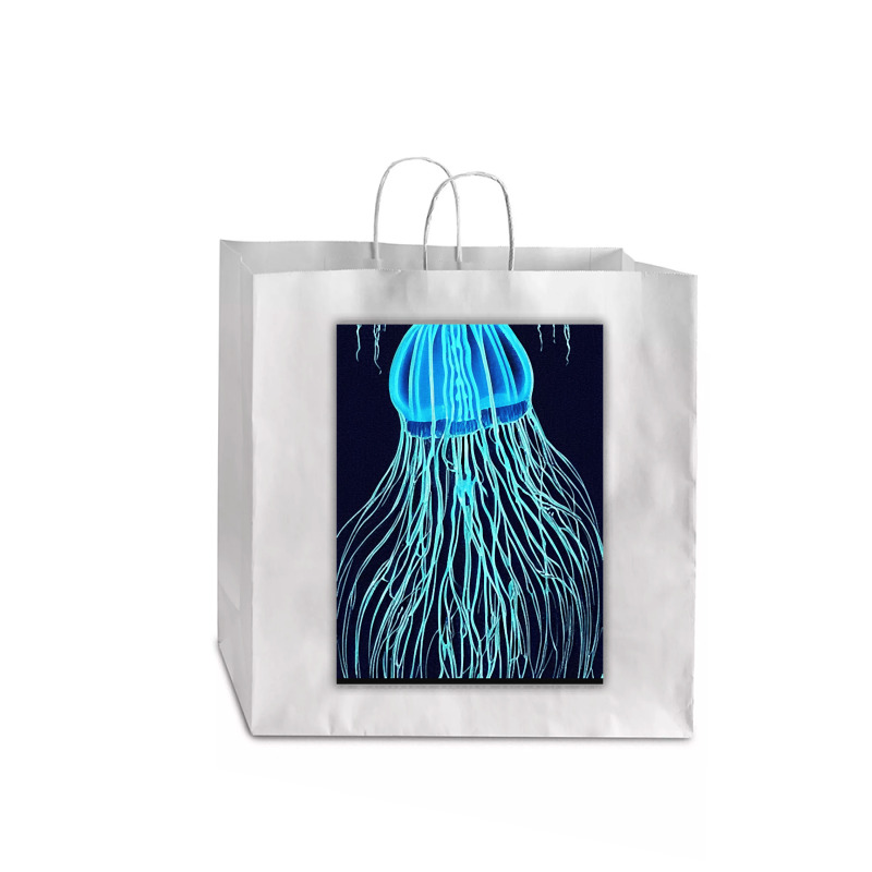 Jellyfish Artwork Sea Jumbo Paper Bag - 18 X 7 X 18 3/4 | Artistshot