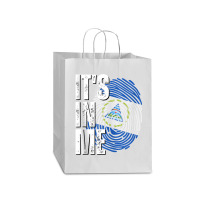 It's In Me Nicaragua Flag Fingerprint Nicaraguan Heritage Tank Top Mart Paper Bag -13 X 7 X 17 | Artistshot