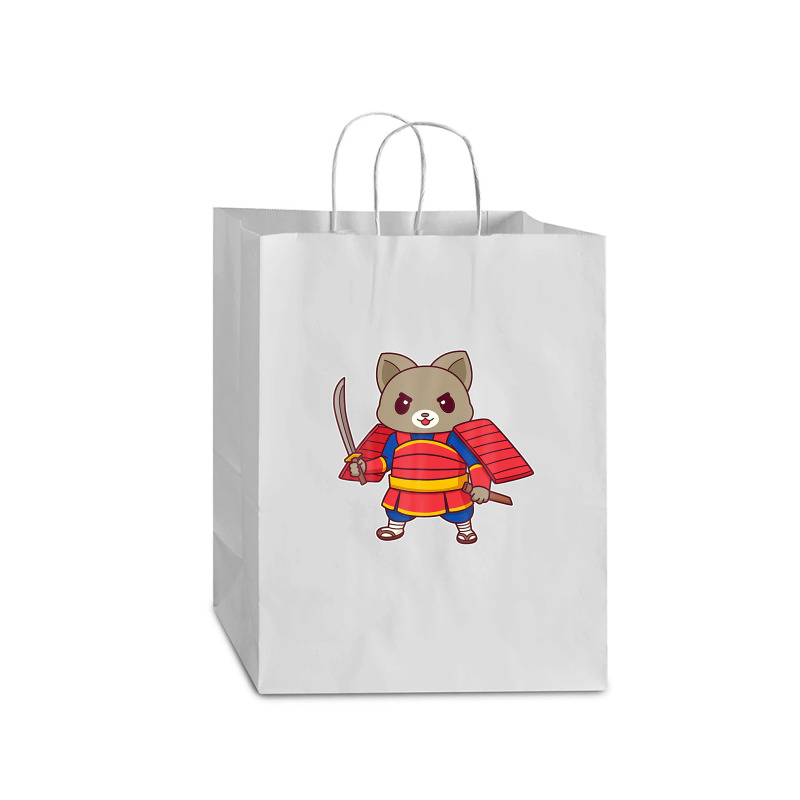 Kawaii Samurai Ninja Cat Mart Paper Bag -13 X 7 X 17 | Artistshot