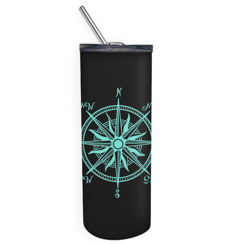 Compass Shirt Wandering Traveler Nomad Vacation Sailing Gift Skinny Tumbler | Artistshot