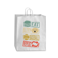 Eat Sleep Baseball Repeat-fzlac Queen Paper Bag - 16 X 6 X 19 1/4 | Artistshot