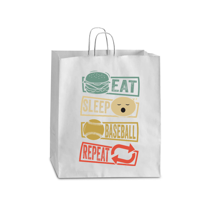 Eat Sleep Baseball Repeat-fzlac Queen Paper Bag - 16 X 6 X 19 1/4 | Artistshot