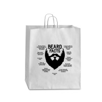 Beard Facts (black) Queen Paper Bag - 16 X 6 X 19 1/4 | Artistshot