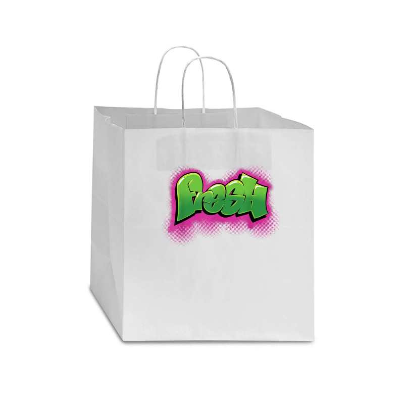 Fresh 90s Hiphop Graffiti Star Paper Bag - 13 X 7 X 13 | Artistshot