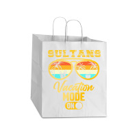 Sultans T Shirt Sultans Maldives Summer Vacation Take Out Paper Bag - 14 X 10 X 15 1/2 | Artistshot