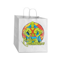 Justice League Martian Manhunter Circle Take Out Paper Bag - 14 X 10 X 15 1/2 | Artistshot