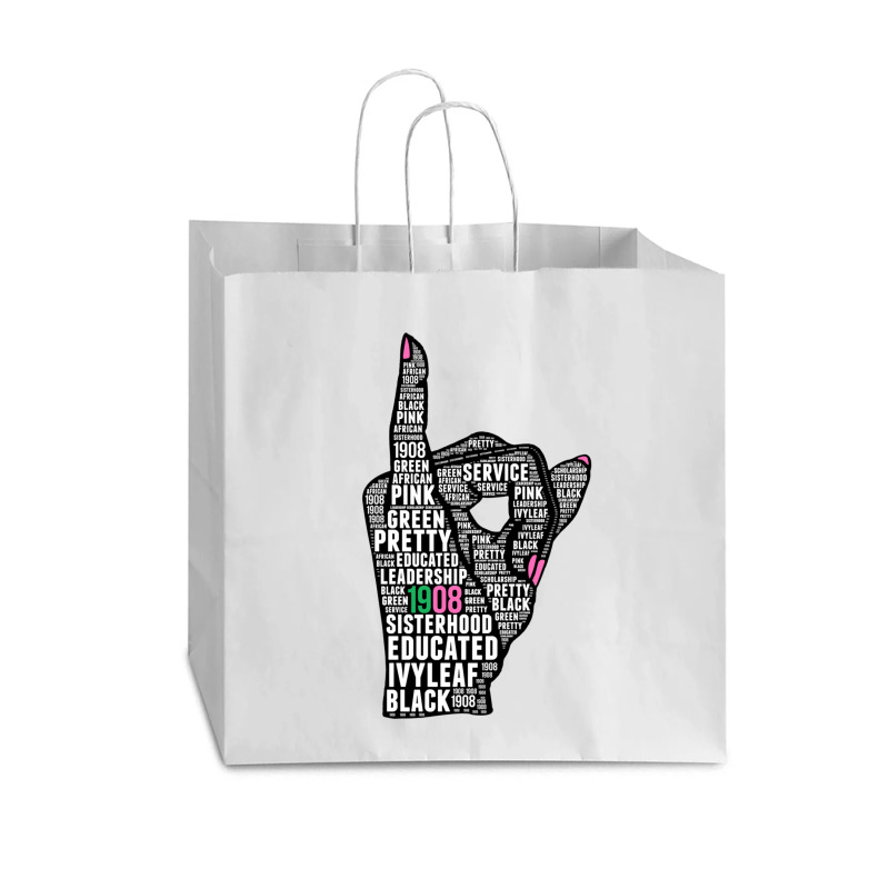 J15 Founder's Day Aka Women Hand Sign Words Sweatshirt Vogue Paper Bag - 16 X 6 X 12 | Artistshot