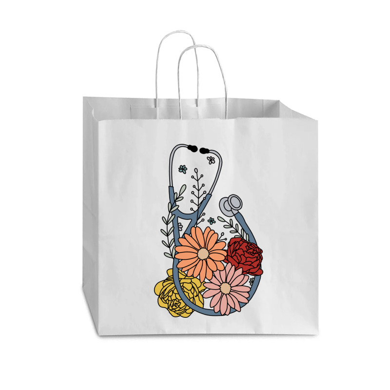 Flower Stethoscope Vogue Paper Bag - 16 X 6 X 12 | Artistshot