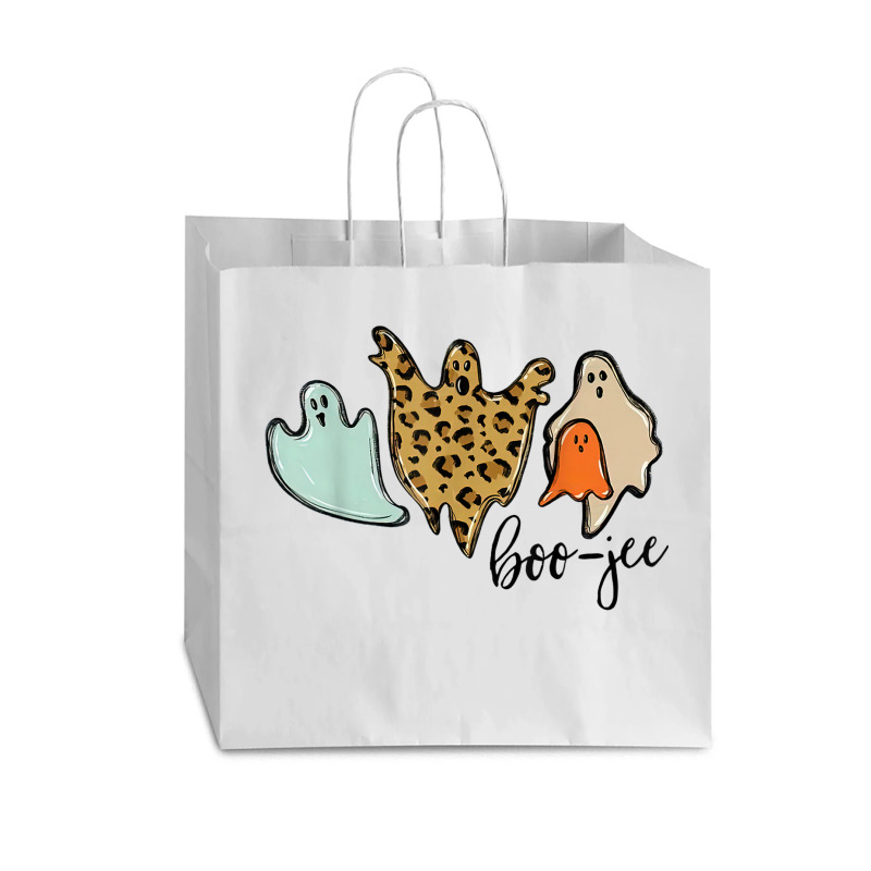 Boo-jee Leopard Funny Halloween Ghost Vogue Paper Bag - 16 X 6 X 12 | Artistshot