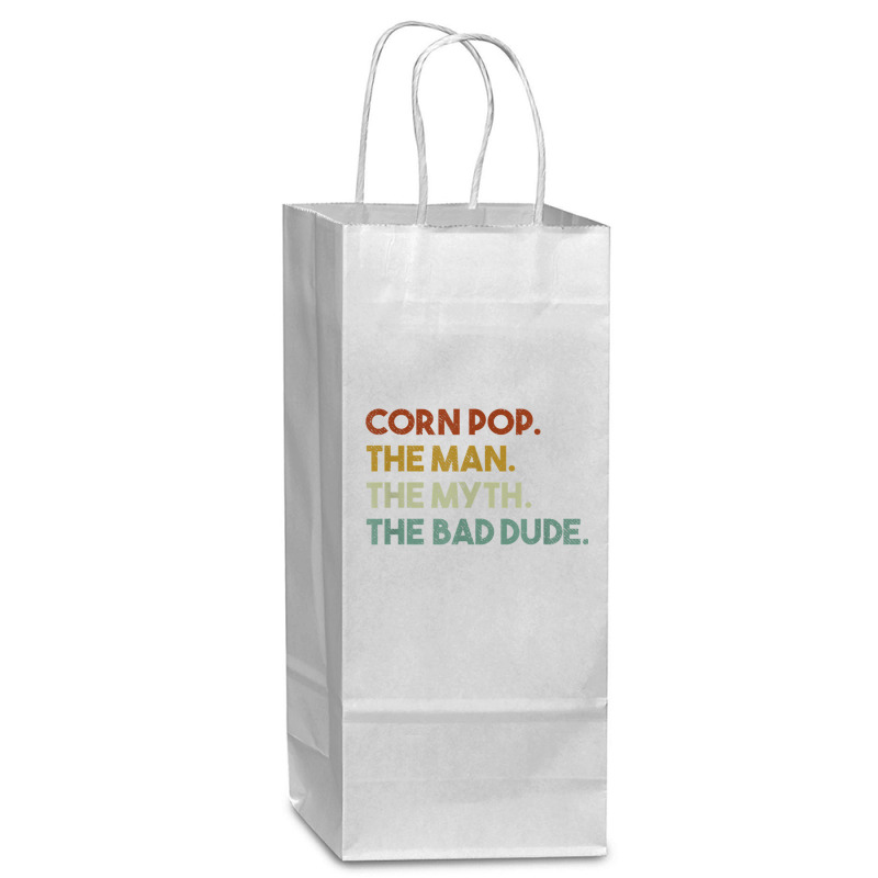 Vintage Corn Pop Was A Bad Dude Funny Wine Paper Bag - 5 1/2 X 3 1/4 X 13 | Artistshot