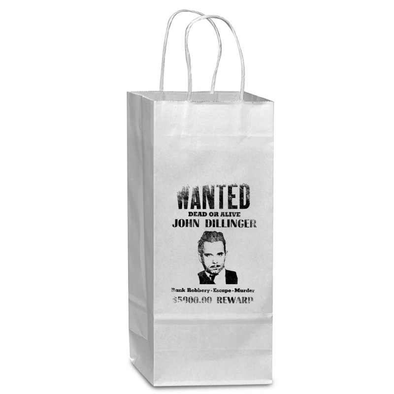 Wanted Poster John Dillinger Distressed Wine Paper Bag - 5 1/2 X 3 1/4 X 13 | Artistshot