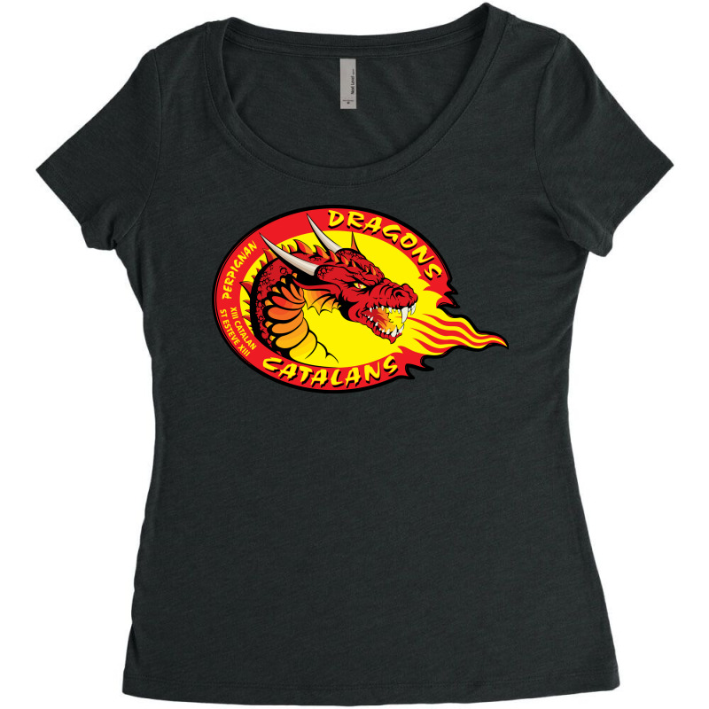 Catalans Dragons Women's Triblend Scoop T-shirt by SomArt | Artistshot