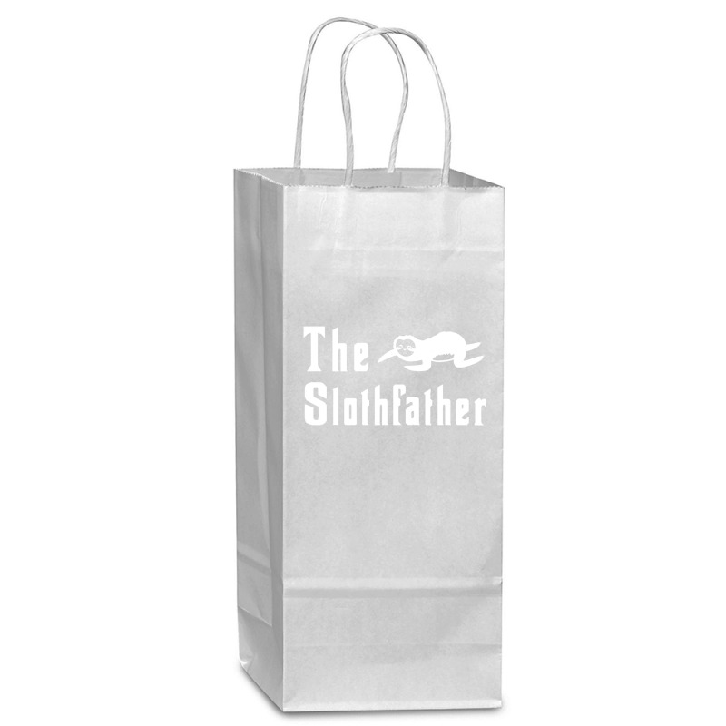 The Slothfather Sloth Father Dad Humor Fathers Day Wine Paper Bag - 5 1/2 X 3 1/4 X 13 | Artistshot